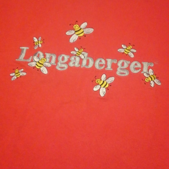 🐝 Longaberger Bees vintage Shirt Embroidered Large Bee Basket 🍯 Honey Picnic - Picture 8 of 12